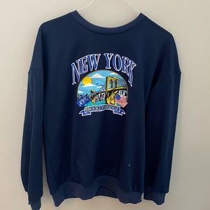 Shein New York Graphic Crew Neck